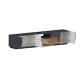 thumbnail of Dmora Fernsehschrank Jacopo, Niedriges Sideboard für Wohnzimmer, Sockel für TV-Möbel, 100 % Made in Italy, cm 220x43h46, Schiefer und Ahorn
