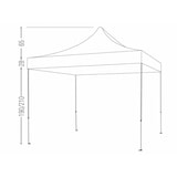 thumbnail of Gazebo richiudibile pieghevole 3 X 3 PVC Bianco impermeabile Market