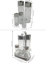 thumbnail of METRO PROFESSIONAL Juego de vinajeras, acero inoxidable/vidrio, 13,1 x 11,2 x 18,4 cm, 240 ml