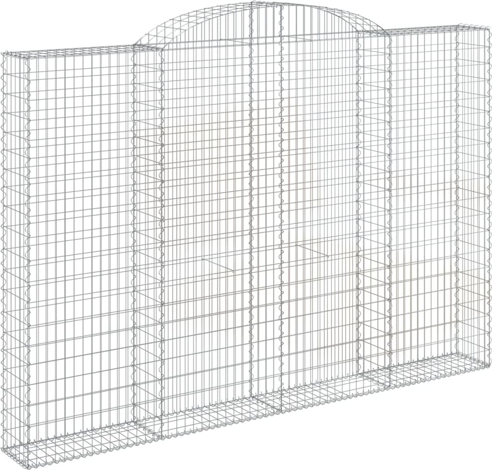 vidaXL Gabionen mit Hochbogen 5 Stk. 300x30x200/220cm Verzinktes Eisen