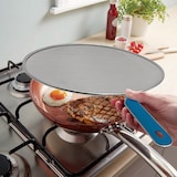 thumbnail of aro Pfannenspritzschutz Set 3-tlg. Edelstahl, Ø 21 / 25 / 29 cm, blau