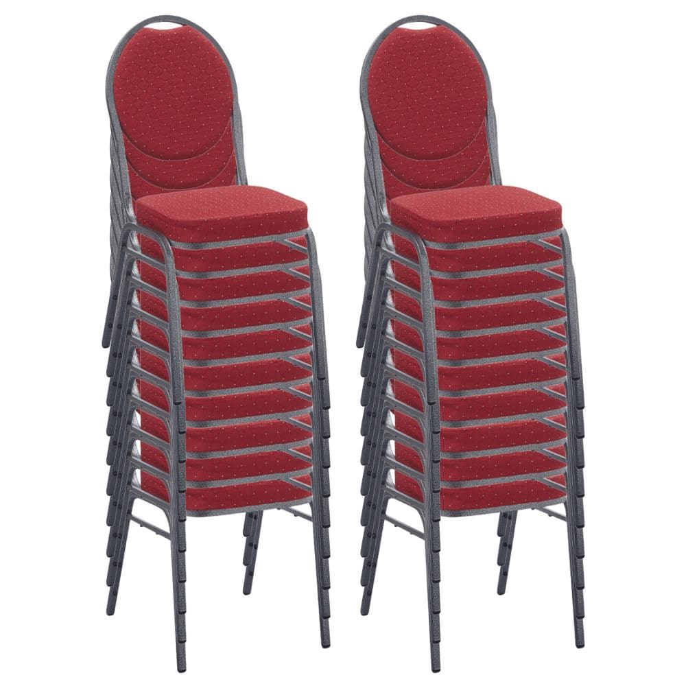 Stapelstuhl Bankettstuhl Hermano Rot | 20er Set