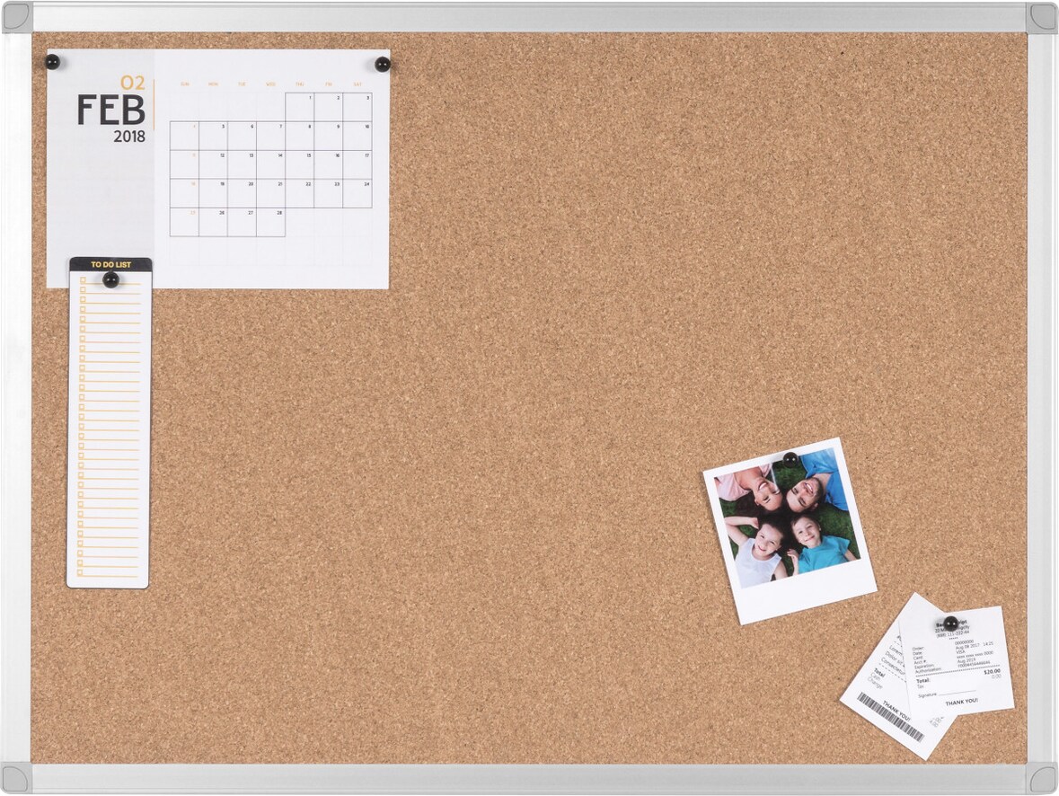 Bi-Office Ayda - Quadro Cortiça, Aro Alumínio 600X450 MM