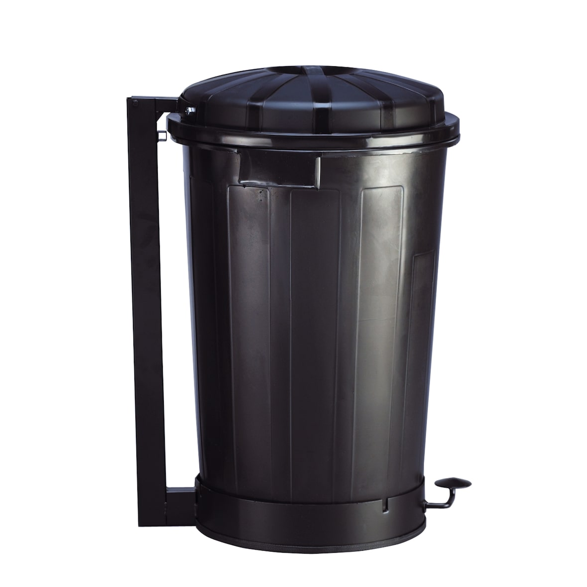 Cubo Goliat 95 litros con pedal. Contenedor profesional color negro.