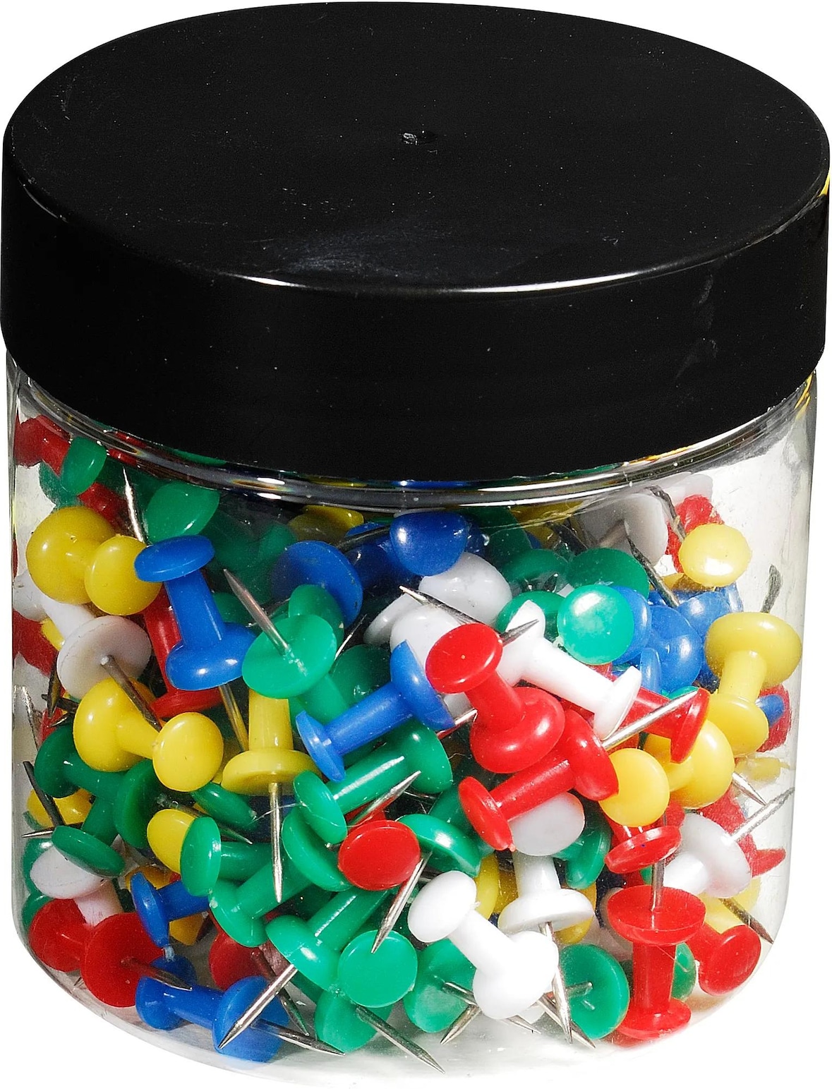Exacompta 14769E 50x Blisterbox mit 200 Stück Pinnwandnadeln Push Pins, Ø10mm, Spitze 7mm - Farben sortiert