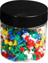 thumbnail of Exacompta 14769E 50x Blisterbox mit 200 Stück Pinnwandnadeln Push Pins, Ø10mm, Spitze 7mm - Farben sortiert