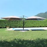 thumbnail of BS COM Ombrellone doppio da Giardino 3x3 in alluminio 635x296x273 cm Taupe