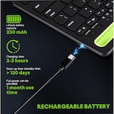 thumbnail of Teclado Inalámbrico portátil con Bluetooth Ranura para Teléfono Móvil, Tableta Compatible con Ordenador portatil, PC (Negro)