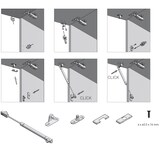 thumbnail of Kompressionsfeder Gasdruckdämpfer Klappenträger Klappenhalter Gasfeder Weiß 60N