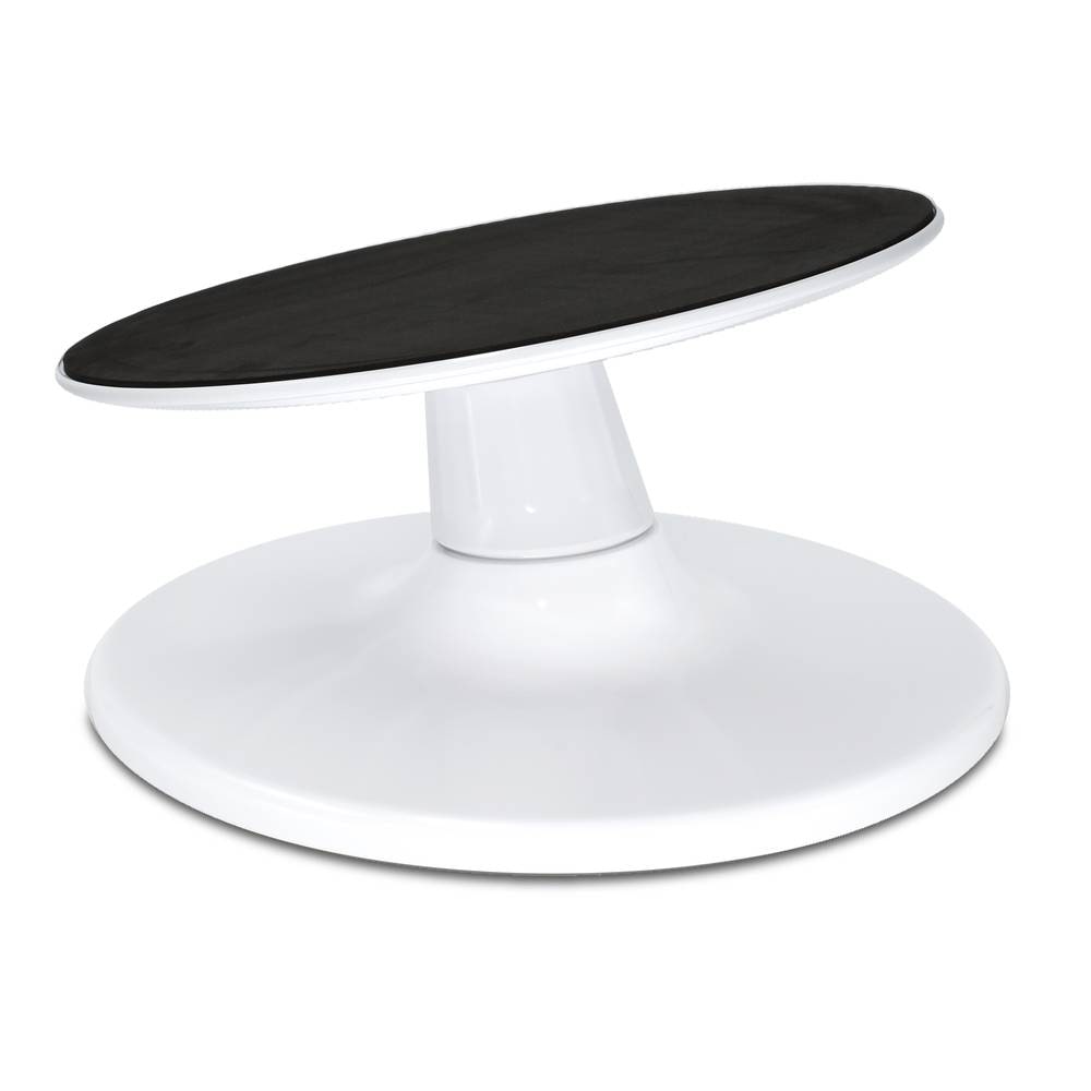 Alzata gira torte supporto per dolci girevole e inclinabile in plastica diametro 30 cm