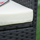 thumbnail of Outsunny Conjunto de Muebles Ratán para Jardín Formado por 1 Mesa y 2 Sillones con Cojines Estructura de Metal y Ratán Negro