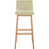 thumbnail of Conjunto de 2 bancos de bar Hover tecido Natura creme