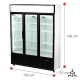 thumbnail of Romux® Armário Expositor Refrigerado 900 Litros 3 Portas Ventilado com Tiragem Forçado | Frigorífico Profissional para Bebidas com portas de Vidro