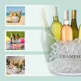 thumbnail of Relaxdays Eiseimer, Getränkeschale mit Griffen, 8 l, Flaschenkühler für Sekt, Champagner & Wein, Kunststoff, transparent