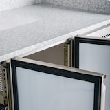 thumbnail of Romux® Pizzatisch 2 Türen und 7 Schubladen 200x80 cm mit Arbeitsfläche aus Granit mit Umluftkühlung | Pizzakühltisch aus Edelstahl