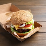 thumbnail of Ekoe composteerbare hamburgerdoos van kraftkarton 17,5x17,5x8 cm, 100 stuks