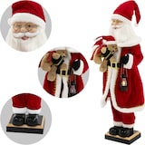 thumbnail of ECD Germany Weihnachtsmann Dekofigur 120 cm mit LED, Bewegung, Sound, Musik, Weihnachtsdekoration mit Laterne, Teddybär, Festliche Weihnachtsfigur