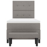 thumbnail of vidaXL Boxspringbett mit Kissen mit Kopfteil Taupe 90 x 200 cm Stoff