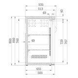 thumbnail of Barkühlschrank TOKEH | 3x abschließbare Tür + LED | 537 Liter, HxBxT 86x200,2x51,3cm | 0/+10°C | Schwarz + CHEFGASTRO Geschirrtuch