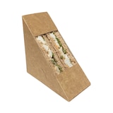 thumbnail of MONOUSO - Kraft Kartonnen Wrapper met Venster Driedubbele Sandwich 12,5x7,5x12,5cm (500 Stuks)
