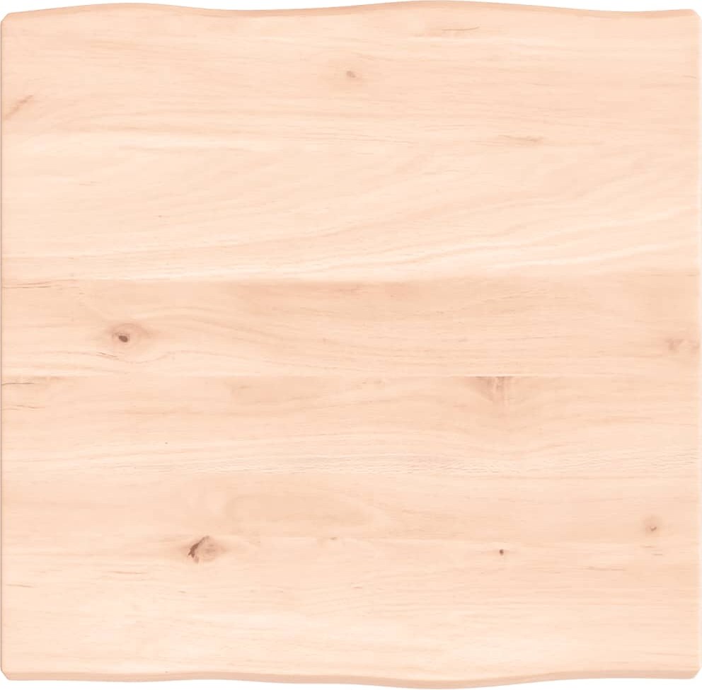 vidaXL Tischplatte 40x40x2 cm Massivholz Eiche Unbehandelt Baumkante