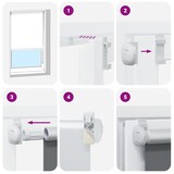 thumbnail of vidaXL Verdunkelungsrollo Grau 45x150 cm Stoffbreite 40,7 cm Polyester