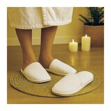 thumbnail of Ivedin Home - Zapatillas Spa Hotel Algodón Rizo (50 Pares) Reutilizables - Suela Goma Antideslizante - Talla única  |