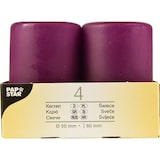 thumbnail of 6 X 4 Stumpenkerzen Ø 50 mm · 80 mm lila