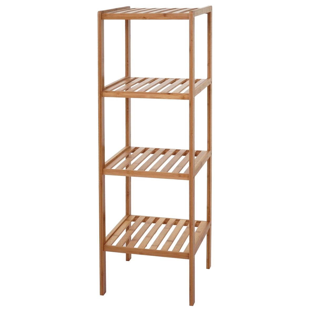 Badregal HWC-B18, Badezimmer Badschrank Standregal, Bambus ~ 110x34x33cm