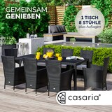 thumbnail of CASARIA® Polyrattan Sitzgruppe mit WPC Tisch 8+1 Schwarz