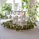 thumbnail of LED Kerze Flamme Echtwachs warmweiße 3D Flamme H: 12cm Batterie Timer weiß