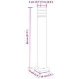 thumbnail of vidaXL Wegeleuchte Schwarz 80 cm Aluminium