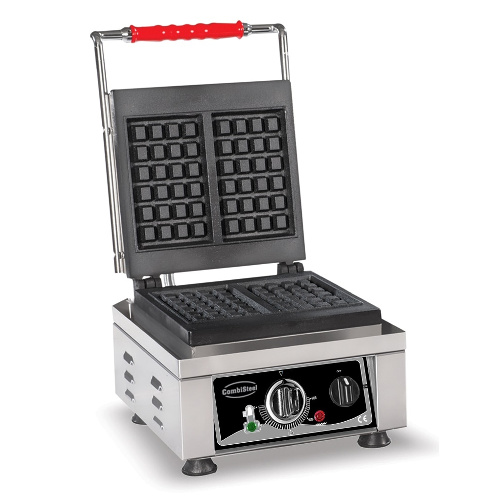 Waffeleisen für belgische Waffeln, 2.200 Watt, Brüssel, Profi Line, Waffelautomat, Waffelbäcker, Edelstahl, 2 Stück Waffeln