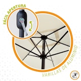 thumbnail of Parasol rectangular 200x300 cm color crema mástil aluminio Aktive Garden