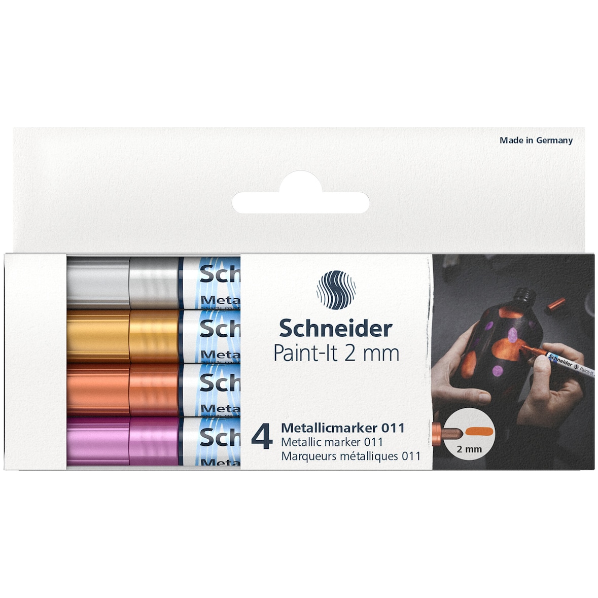 Schneider ML01111501 4 Schneider 011 Lackmarker farbsortiert 2,0 mm