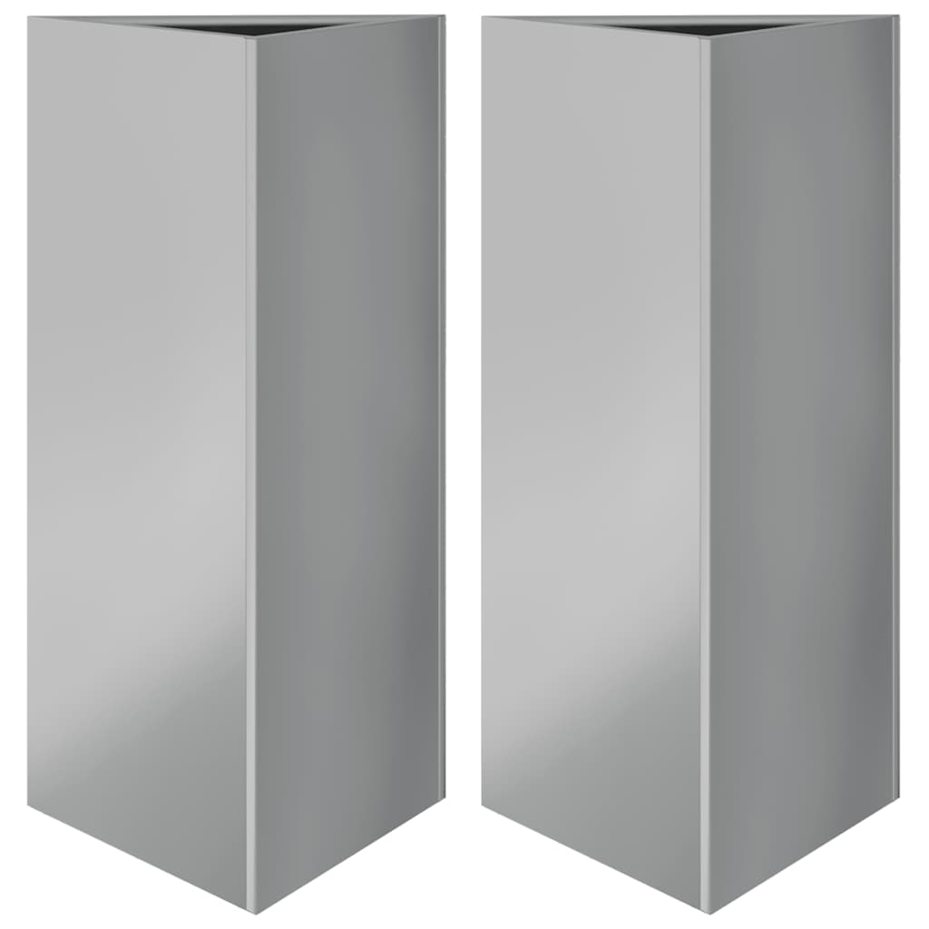 vidaXL Pflanzkübel 2 Stk. Dreieckig 40x40x75 cm Verzinkter Stahl