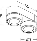 thumbnail of LED-Wand-/Deckenleuchte der HOLE-Serie, 13 W, 3000 K, CRI90, Schwarz/Bronze – Hocheffiziente Innenbeleuchtung – Rossini Illuminazione