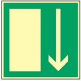 thumbnail of Aufkleber Notausgang, Folie, langnachleuchtend, 160-mcd, 200x200 mm