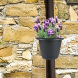 thumbnail of Regenrohr Pflanztopf 4 Stück Blumentopf Pflanzengefäß Fallrohr Dachrinne Garten