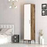 thumbnail of Dmora Armadio multiuso 1 anta Dnuytinc, Mobile multifunzionale, Mobiletto scarpiera, Guardaroba porta scarpe, 40x201h48 cm, Noce e Bianco