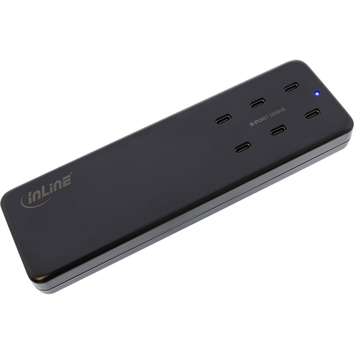 InLine® Multiport Netzteil, 6x USB-C, GaN, 120W, PD 3.0, schwarz