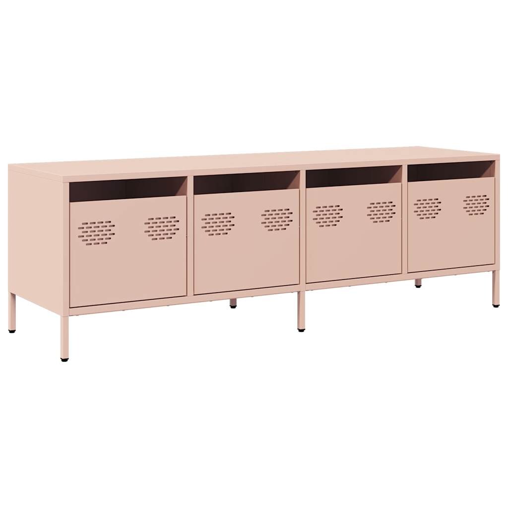 vidaXL TV-Schrank Rosa 135x39x43,5 cm Kaltgewalzter Stahl