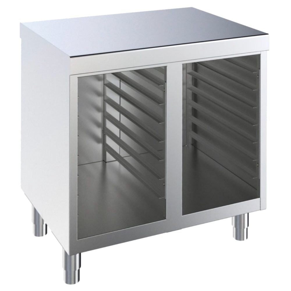 Armário de suporte do forno com calhas para 7+7 gn 1/1 ou 600 x 400 - 1000x700x850 mm - 41841097 Eurast