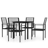 thumbnail of Helloshop26 - Juego de comedor de jardín exterior negro de 5 piezas 02_0013883
