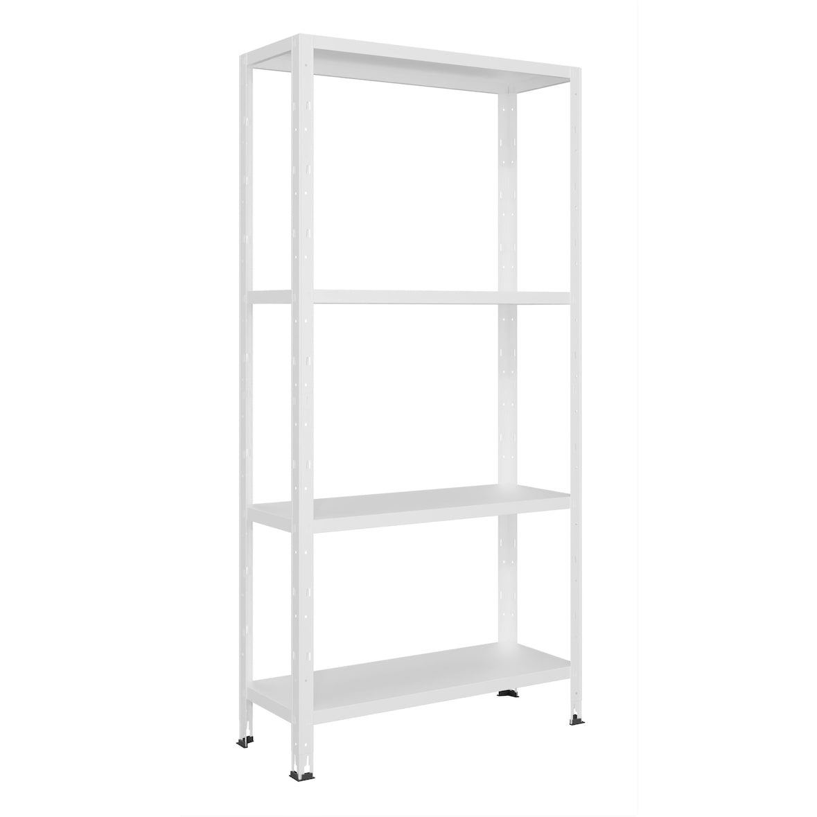 CROSSER Scaffalatura in Acciaio Verniciato 84x30xH160 montaggio ad incastro, Bianco