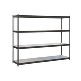 thumbnail of SimonRack Industrieregal, 2000x1500x450 mm, 400 kg am Biegepunkt, 4 Metallböden, Garagenregal, Anthrazit/Verzinkt- Ecoforte