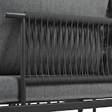 thumbnail of Merax Gartenlounge-Set, 6 Sitzer frei-kombinierbar Gartenmöbel aus Seil Tischplatte aus Glas, grau