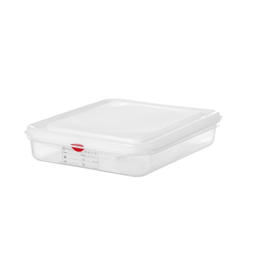 HENDI GN 1/2 container, polypropyleen, GN 1/2, 4L, Transparant, 325x265x(H)65mm, Rechthoekig