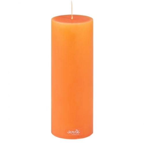 Sovie CANDLES Stumpenkerzen in Orange Ø 70 mm x H 200 mm - 6 Stück - Säulenkerzen Flachkopf