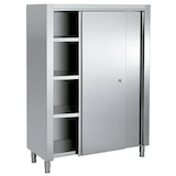 thumbnail of Armoire en acier inoxydable 2 portes 4 étagères - 1400x600x1900 mm - 12000420 Eurast